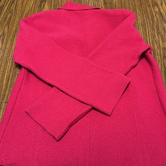 Chico’s women long sleeve Jacket Blazer Cardigan Size 0 (S) Pink Wool open front - Picture 2 of 9